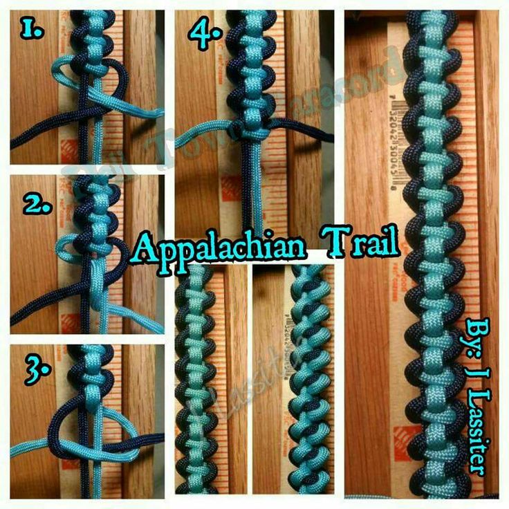 instructions for how to tie an appalachan trail knot on a wooden board