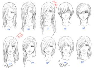 the different types of hair and how to draw them