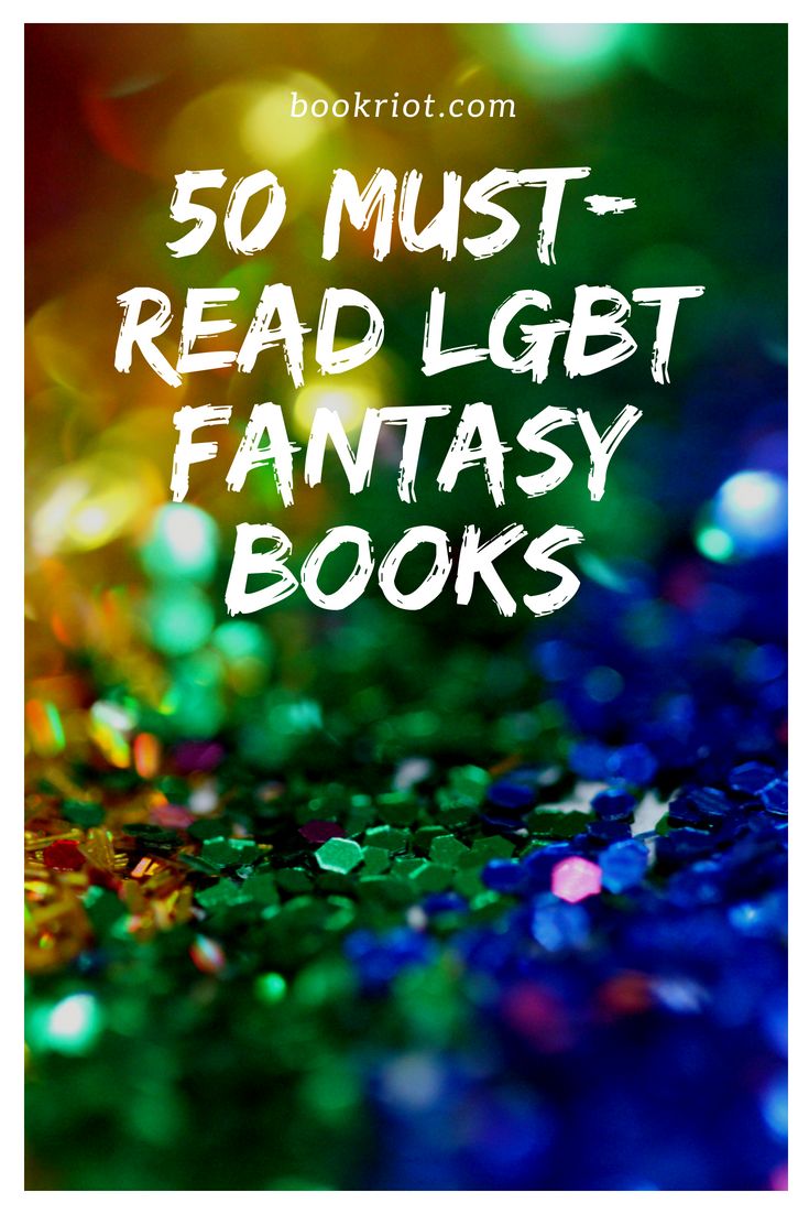 the words, 50 must read light fantasy books are in front of colorful lights and sparkles