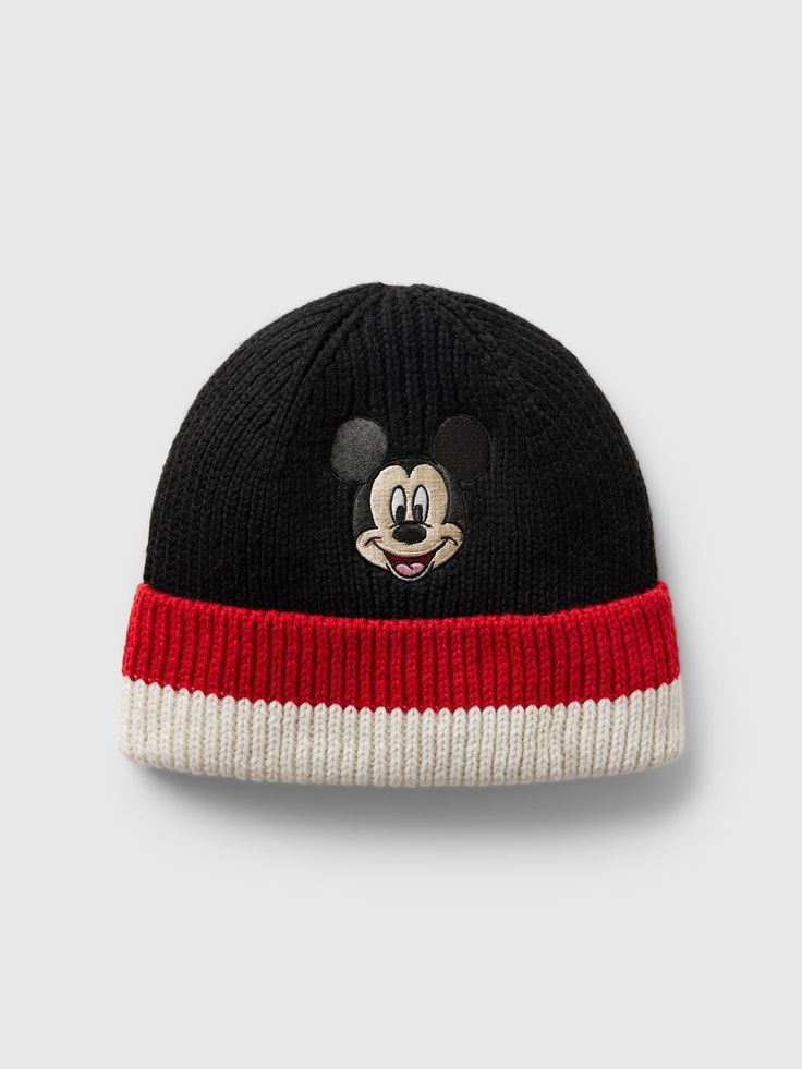 Soft ribbed knit beanie.  Mickey Mouse embroidery at front.  For more fit and sizing info, check out our Size Guide. Mickey Mouse Embroidery, Disney Hat, Mouse Embroidery, Ribbed Knit Beanie, Disney Hats, Baby Mickey Mouse, Baby Mickey, Christmas Stocking Fillers, Boy Hat