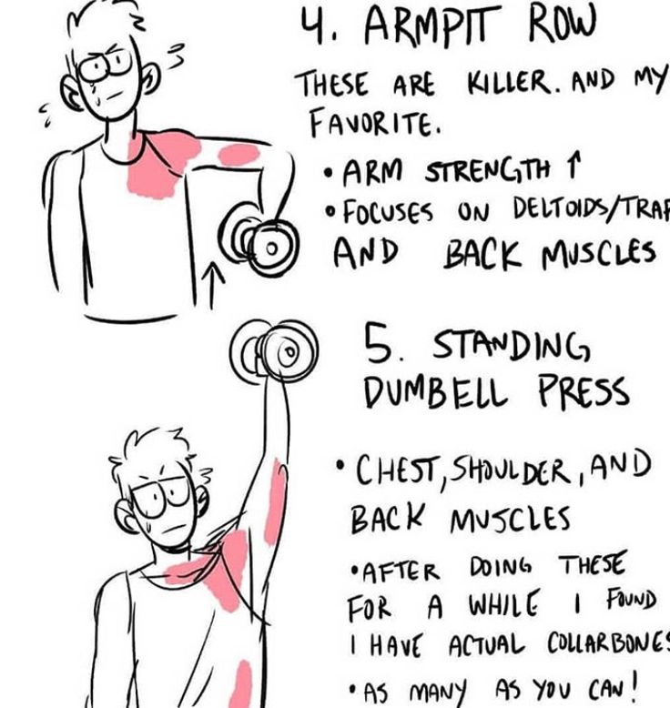 an image of how to do dumbble presss for armpit and back muscles