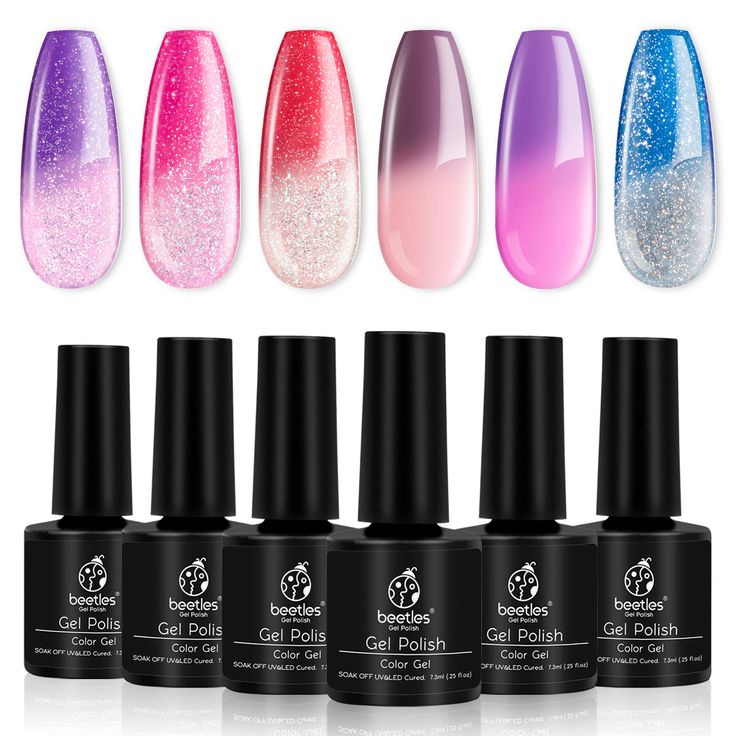 Color Changing Gel Polish, Gel Polish Brands, Buff Nails, Glitter Gel Polish, Glitter Gel Nails, Uv Gel Nail Polish, Nail Polish Set, Nail Polish Kits, Gel Nail Polish Set