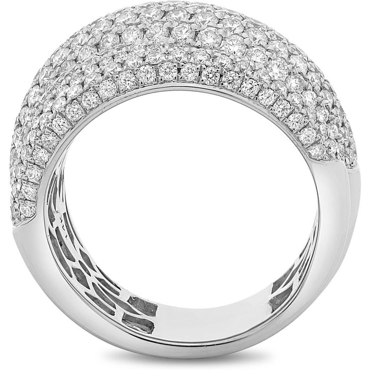 Reverberate the rhythm of refinement with the Wide Overlapping Diamond Pave Ring by Roman & Jules. Crafted in 14K white gold, this wide band exudes timeless elegance, promising to elevate your style to new heights. The pièce de résistance of this exquisite ring is the dazzling array of round cut white diamonds, totaling an impressive 2.75 carats. These precious gems are meticulously set in a pave style, creating a captivating mosaic of light that dances across the surface of the ring.This Wide O Modern Brilliant Cut Wide Band Wedding Ring, Modern Wide Band Ring With Brilliant Cut For Wedding, Timeless Wide Band Diamond Wedding Ring, Dazzling Wide Band Diamond Ring For Wedding, Diamond White Wide Band Ring For Wedding, Vvs Clarity Diamond Wide Band Ring For Wedding, Wide Band Brilliant Cut Diamond Wedding Ring, Wide Band Diamond Ring Vvs Clarity For Wedding, Wedding Wide Band Diamond Ring Vvs Clarity