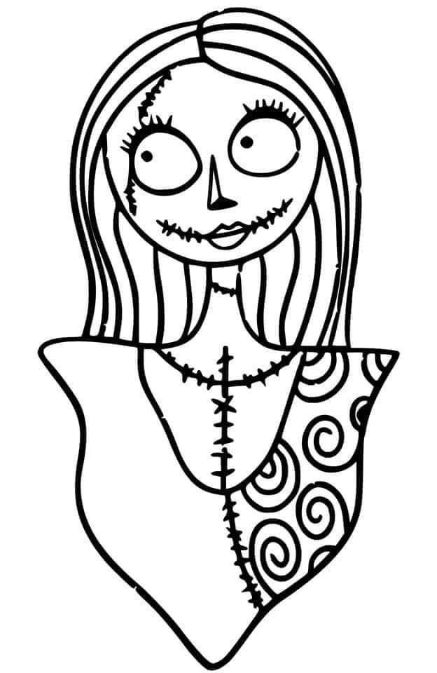 a drawing of a girl with long hair and big eyes, wearing a scarp