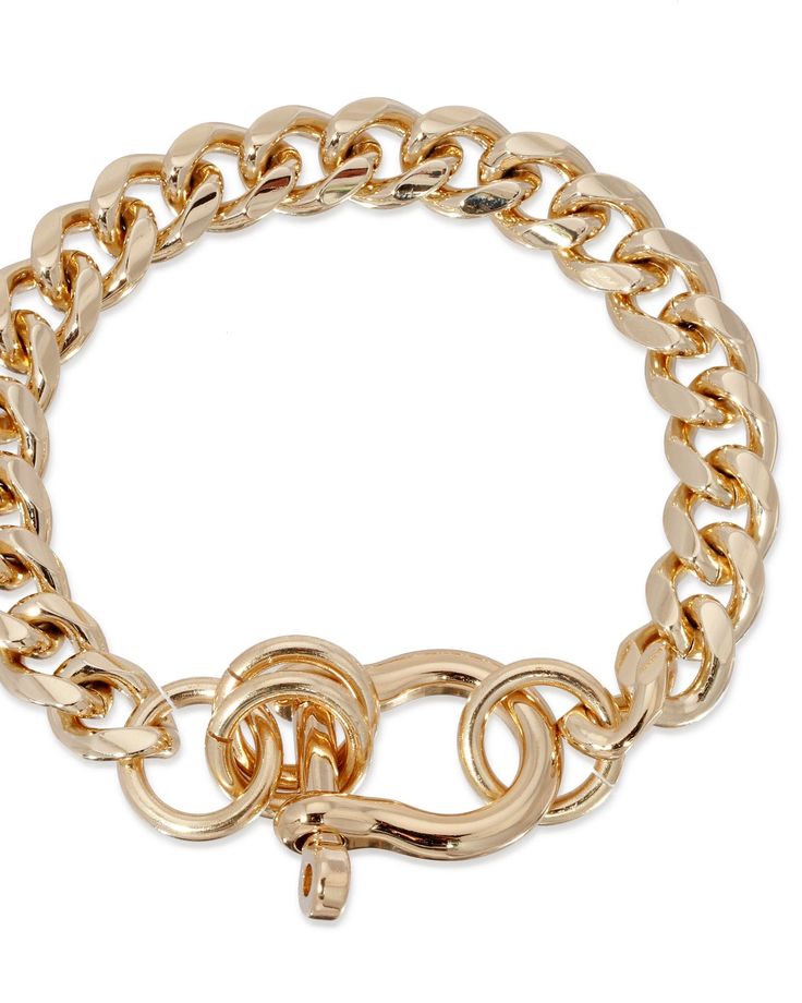 The Anouk bracelet is a beautiful piece of jewelry crafted from rounded cuban link brass chain, fastened with an elegant horseshoe clasp! It's available in luxurious 10K Gold or Rhodium-Silver finishes and comes in lengths of 6.5, 7, 8 and 9. What a stunning accessory - you'll be the envy of all your friends! Instantly elevate your fave plus size dresses and tops with the perfect piece of jewelry Eklexic Anouk Bracelet 6.5 Gold | Gold | Accessories | Materials & Care Instructions: ['Nickel free' Elegant Metal Cuban Link Chain Bracelet, Formal Cuban Link Bracelet With Adjustable Chain, Classic Link Charm Bracelet, Classic Link Chain Charm Bracelet, Classic Chain Link Charm Bracelet, Cuban Link Bracelet With Adjustable Chain For Formal Occasions, Classic Cuban Link Chain Bracelet With Adjustable Chain, Elegant Metal Cuban Link Bracelet With Curb Chain, Classic Metal Curb Chain Bracelets