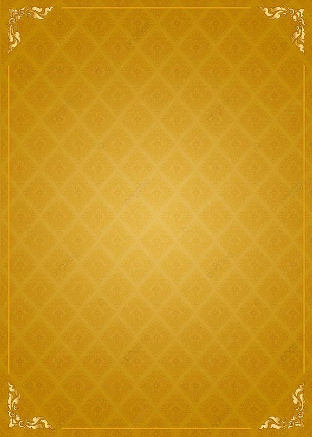 a golden background with an ornate border