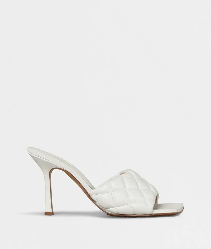 Sandals | Bottega Veneta® GR Padded Sandals, White Mules, Leather Denim, White Heels, Leather Dresses, Leather Mules, Pumps Flat, Flat Boots, Quilted Leather