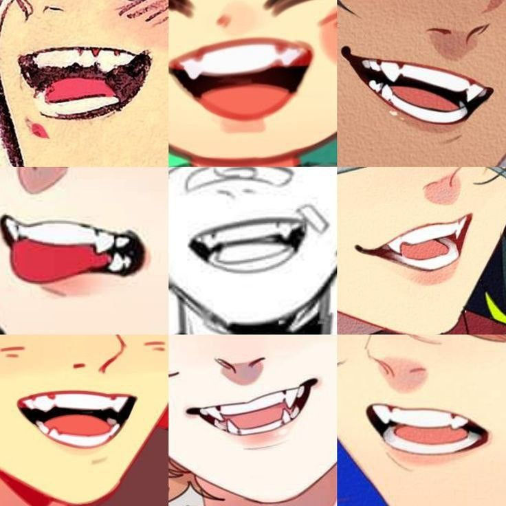 many different images of smiling people with their mouths wide open and teeth slightly closed, all showing the same amount of toothpaste on each one person's mouth