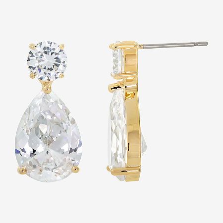 Included: 1 Pair of EarringsFeatures: Nickel Free, In A Gift BoxEarring Back: PostShape: PearStone Cut: PearStone Millimeter Measurement: 14 Mm Width, 10 Mm LengthMetal Color: Gold ToneEarring Length: 21.2mmEarring Width: 10mmCare: Wipe CleanStone Type: 4 Cubic ZirconiaEarrings Style: Drop EarringsMetal: 14k Gold Over BrassCountry of Origin: Imported Gold Pear-shaped Bridal Earrings With Prong Setting, Gold Teardrop Earrings With Prong Setting, Classic Gold Teardrop Cubic Zirconia Earrings, Gold Pear-shaped Cubic Zirconia Earrings, Earrings Drop, Type 4, Jewellery And Watches, Pear, Cubic Zirconia