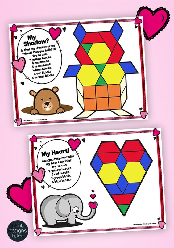 two cards with different shapes and numbers for children to use in their own classroom activities