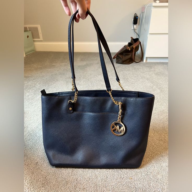 Excellent Condition Leather Tote Bag No Damages Or Stains Anywhere On The Bag. Lightly Used By My Mom But Overall Looks Brand New! Blue Michael Kors Tote Shoulder Bag, Michael Kors Blue Bag For Shopping, Blue Michael Kors Shopping Bag, Blue Michael Kors Bag For Shopping, Michael Kors Blue Shoulder Bag For Everyday Use, Michael Kors Blue Shoulder Bag, Michael Kors Blue Shoulder Bag For Daily Use, Michael Kors Blue Shoulder Bag For Travel, Michael Kors Blue Bag For Everyday Use