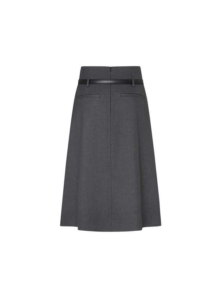 MO&Co. Women's Pleated Midi Skirt with Belt Features : - Pleated front skirt with belt, back zipper- High waist A-line silhouette- Midi length, side pockets and back mock pockets Code: MBC1SKTT01The back length of size S is 61.5cmMATERIALS & CARE Material: 69% Polyester 29.3% Viscose 1.7% SpandexGentle machine wash below 30°CDo not bleach, hang to dryDo not tumble dry, low ironDo not soak, do not expose to the sunWash with neutral detergentMesh bag, wash with like colorsNote: Remove accessories Modern A-line Skirt For Workwear, Formal Fitted Skirt With Belt Detail, Fitted Pleated Flared Skirt With Belt Loops, Workwear Flared Skirt With Belt Loops, Chic Office Skirt With Belt Detail, Belted Flared Pleated Skirt For Workwear, Belted Flared Pleated Skirt, Belted Pleated Skirt For Work, Fitted Belted Pleated Skirt For Work