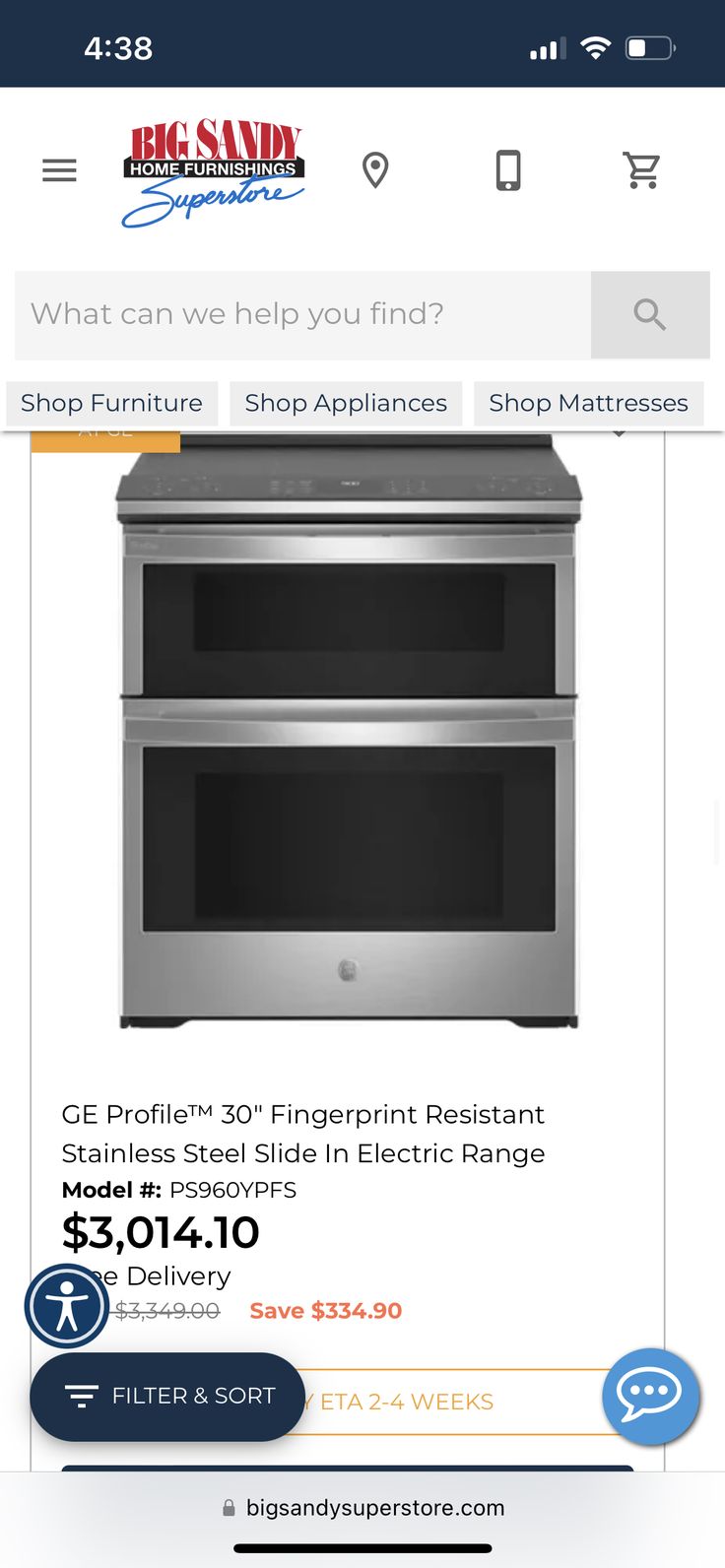 an advertisement for a new appliance that is on sale in the store's website