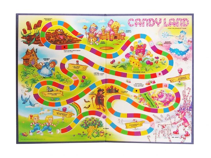 the candy land board game is shown