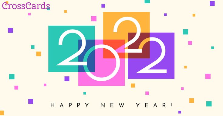 happy new year 2012 with colorful squares and numbers