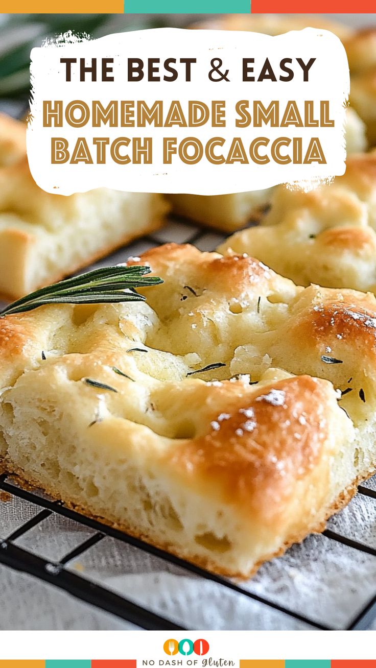 Homemade Small Batch Focaccia Dipping Sandwiches, Easy Focaccia Bread Recipe, Beginners Bread Recipe, Focaccia Bread Recipe, Small Batch Baking, Homemade Bread Recipes Easy, Focaccia Recipe, Artisan Bread Recipes, Quick Bread Recipes