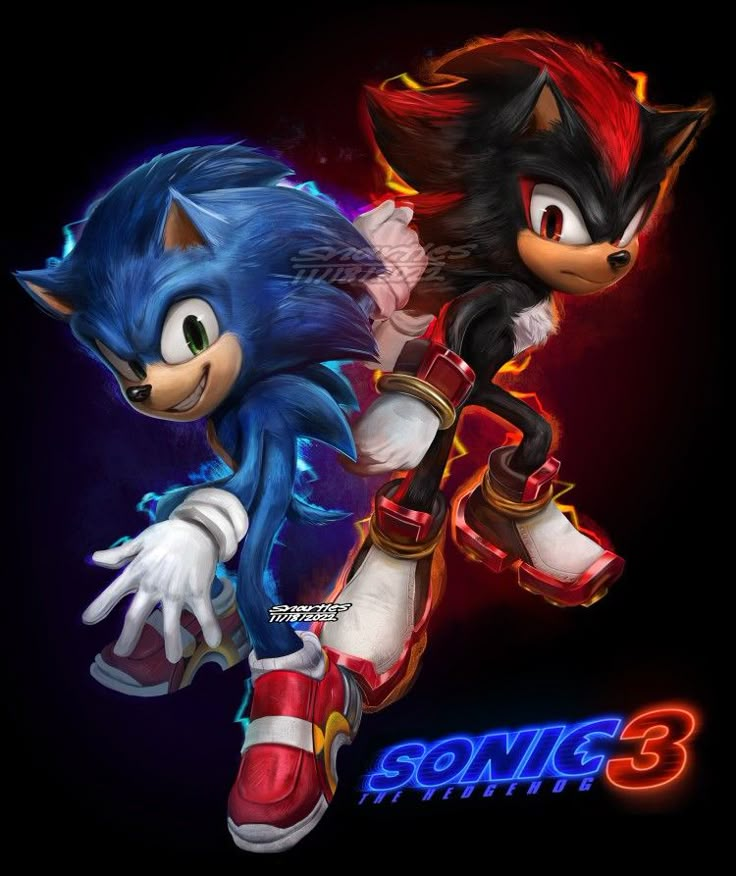 sonic the hedgehog and shadow the hedgehog in sonic 3 for nintendo 3ds