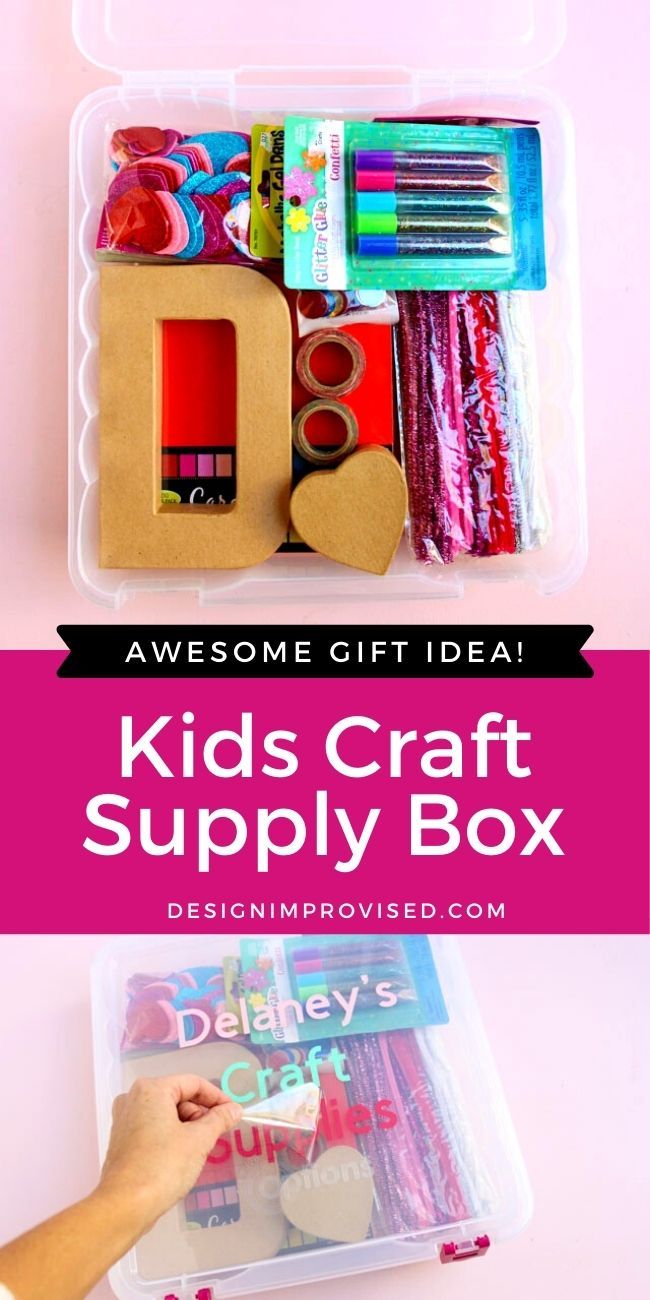 the kids craft supply box is filled with supplies to make their own crafts and crafts