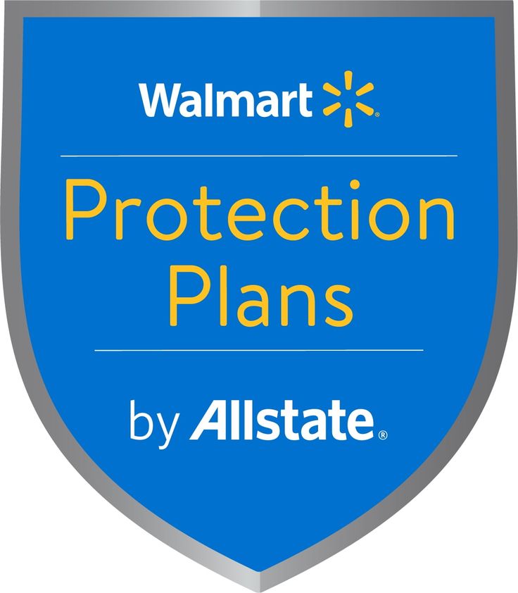 a blue shield with the words protection plans by allstate in yellow on it