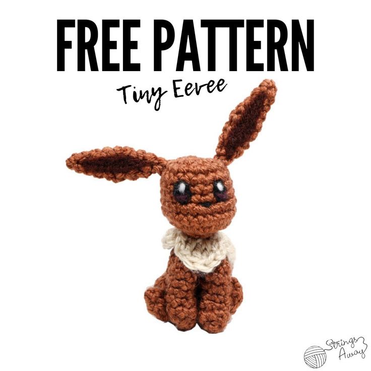 a crocheted bunny with the text free pattern