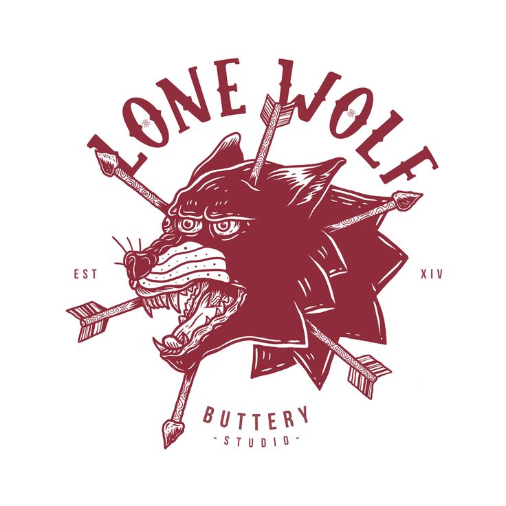 the logo for lone wolf buttery studio