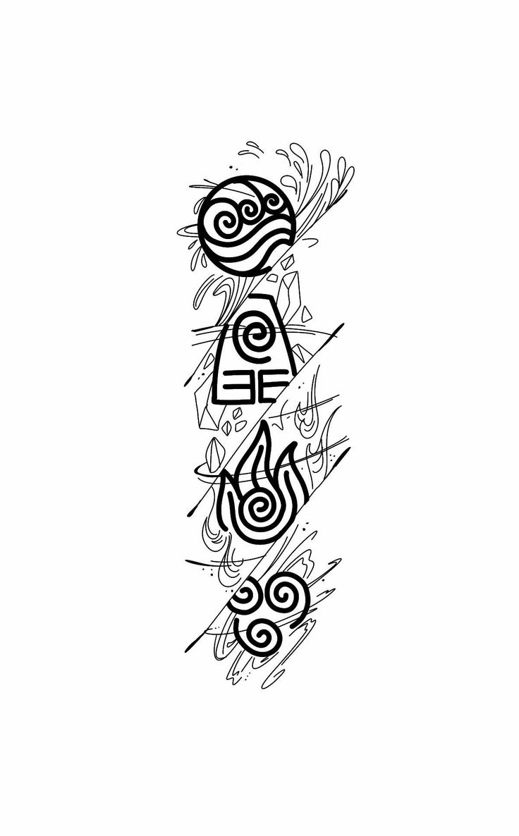 an artistic tattoo design in black and white