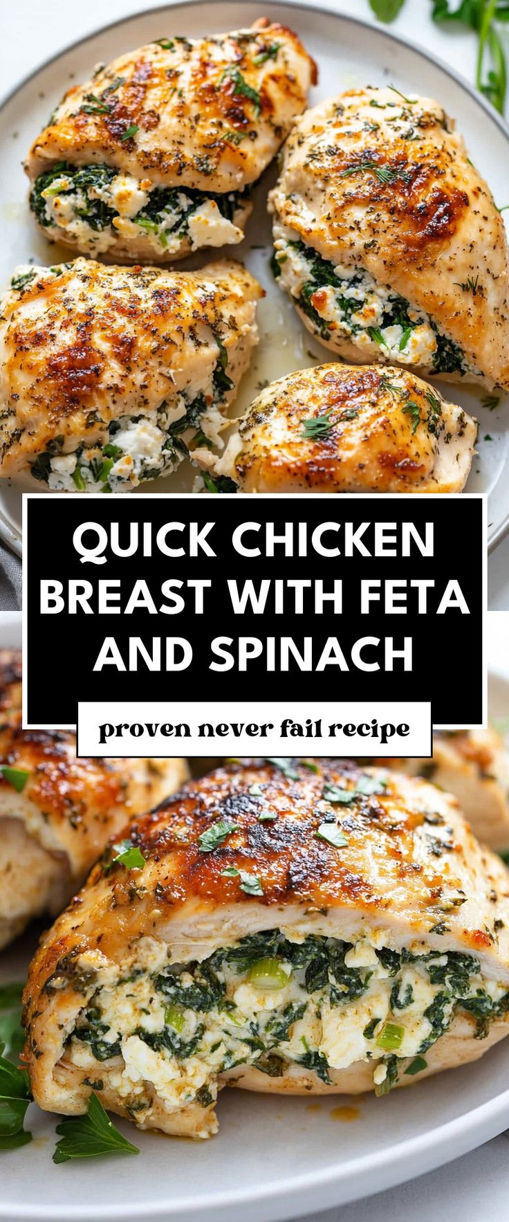 Image for Quick Chicken Breast with Feta and Spinach Chicken With Feta And Spinach, Pesto Feta Chicken, Chicken Spinach And Feta Recipes, Whipped Feta Chicken, Spinach Dip Chicken Bake, Spinach And Ricotta Stuffed Chicken, Healthy Dinner Recipes With Spinach, Chicken Feta Bake, Recipes With Feta Cheese Easy Dinners