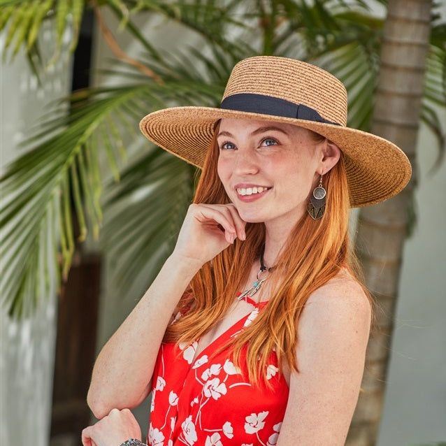 The NS-2312 from the Kallina Collection is designed with U.V. sun protection and superior elasticity for the ultimate comfort fit. Crafted with a mix of Genuine Toyo straw and polyester/cotton blend, this hat is both ultra-durable and fashionable. Casual Lightweight Boater Hat For Outdoor, Casual Lightweight Straw Boater Hat, Vacation Panama Hat With Upf 50+, Upf 50+ Straw Hat For Vacation In Warm Weather, Summer Straw Hat With Upf 50+ For Warm Weather, Lightweight Hats With Upf 50+ For Beach Season, Casual Lightweight Straw Hat For Outdoor, Casual Straw Hat For Travel And Vacation, Casual Boater Hat For Beach Season Travel