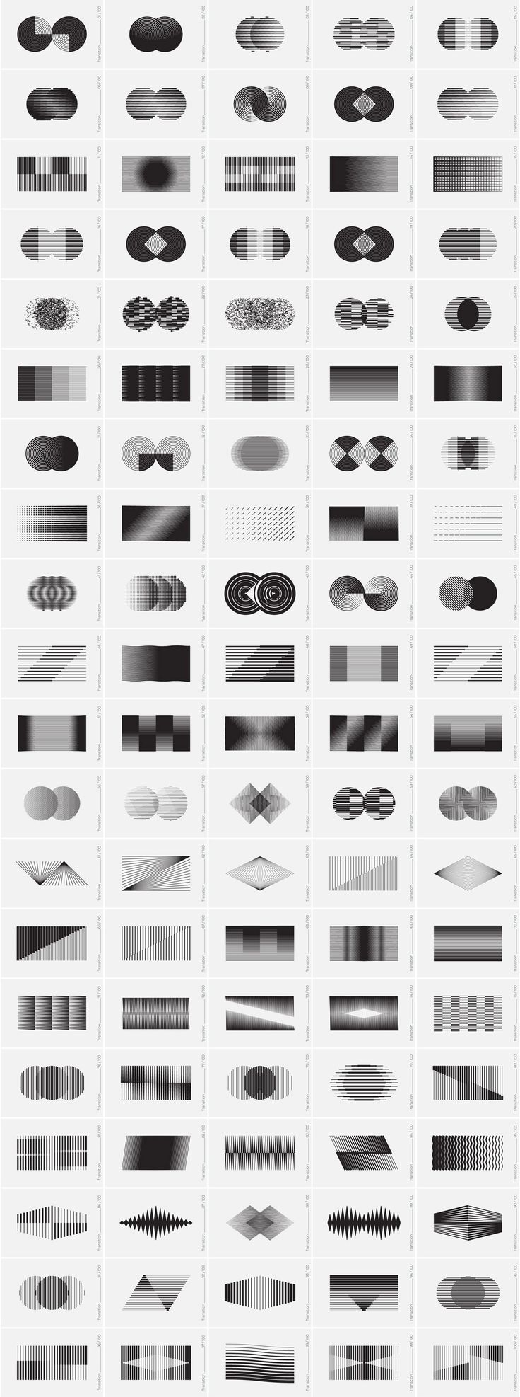 a large collection of different lines and shapes