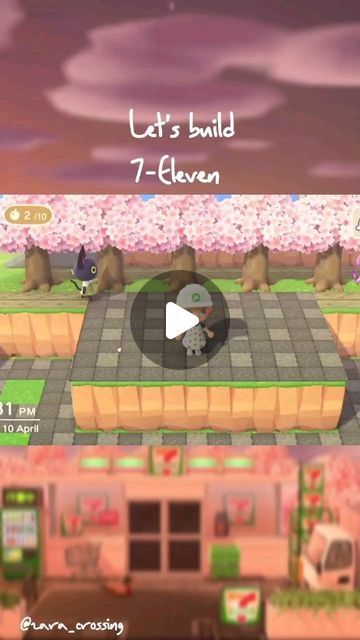 an animated video game with the words let's build 7 - eleven on it