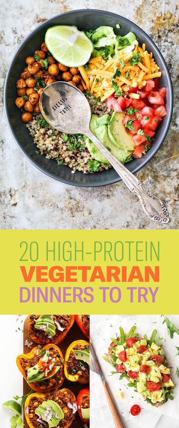 20 high - protein vegetarian dinners to try for lunch or dinner, including salads and sides