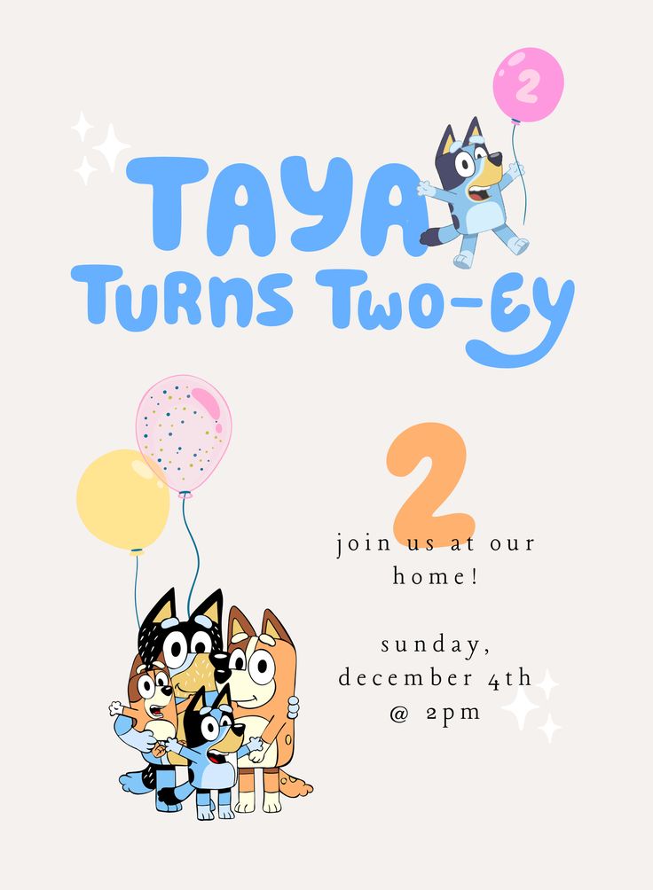 On This Episode Of Bluey Birthday, Bluey 2nd Birthday Party Invitations, Bluey Themed Invitation, Fall Bluey Birthday, Bluey Second Birthday Girl, Two Bluey Birthday, Bluey 2nd Birthday Invitation, Bluey Birthday Party Invites, 2nd Birthday Party For Girl Bluey