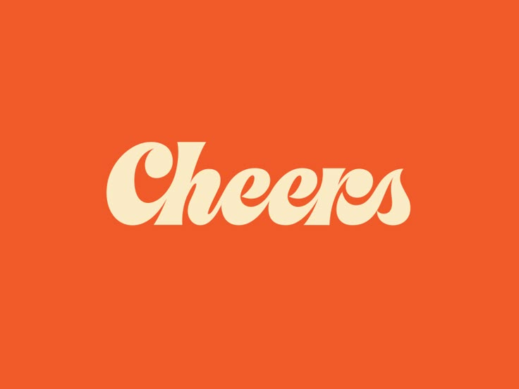 an orange background with the word cheeses written in white letters on top of it