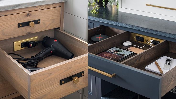 Docking Drawer Electrical Outlets