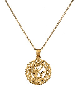 Zodiac Necklace - Scorpio by Maya Brenner Traditional 14k Gold Necklace With Intricate Design, Traditional Yellow Gold Diamond Cut Jewelry, Classic Yellow Gold Jewelry For Celebration, Traditional Yellow Gold Diamond Cut Necklaces, Traditional 14k Gold Round Pendant Necklace, Traditional Yellow Gold Jewelry With Polished Finish, Traditional Yellow Gold Diamond-cut Necklace, Oval Yellow Gold Jewelry For Celebrations, Traditional Yellow Gold Diamond Cut Necklace