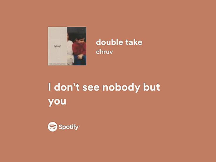 two people standing next to each other in front of a brown background with the words, i don't see nobody but you