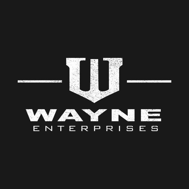 the wayne enterprises logo on a black background