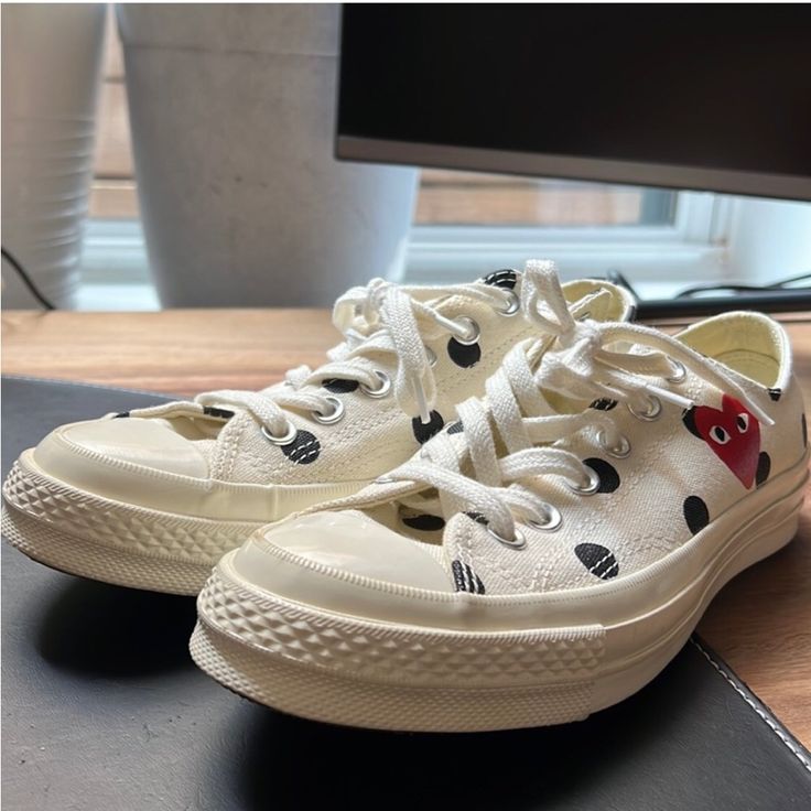 Loved It, But Ready To Rotate For Something New. Questions? Leave A Comment Below! Play Shoes, Comme Des Garcons Play, Clean Shoes, Mens Shoes Sneakers, Clean Up, Something New, Men's Shoes, Shoes Sneakers, Color White