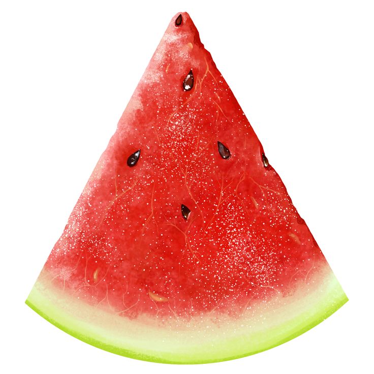 a slice of watermelon is shown on a white background