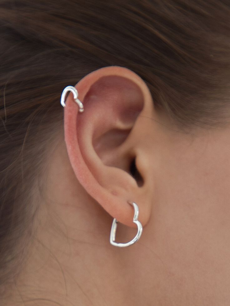 Heart Ear Cuff, Cuff Earring, Silver Ear Cuff, Cute Heart, Mini Heart, Accessories Jewelry Earrings, Cuff Earrings, Women Accessories Jewelry, Silver 925