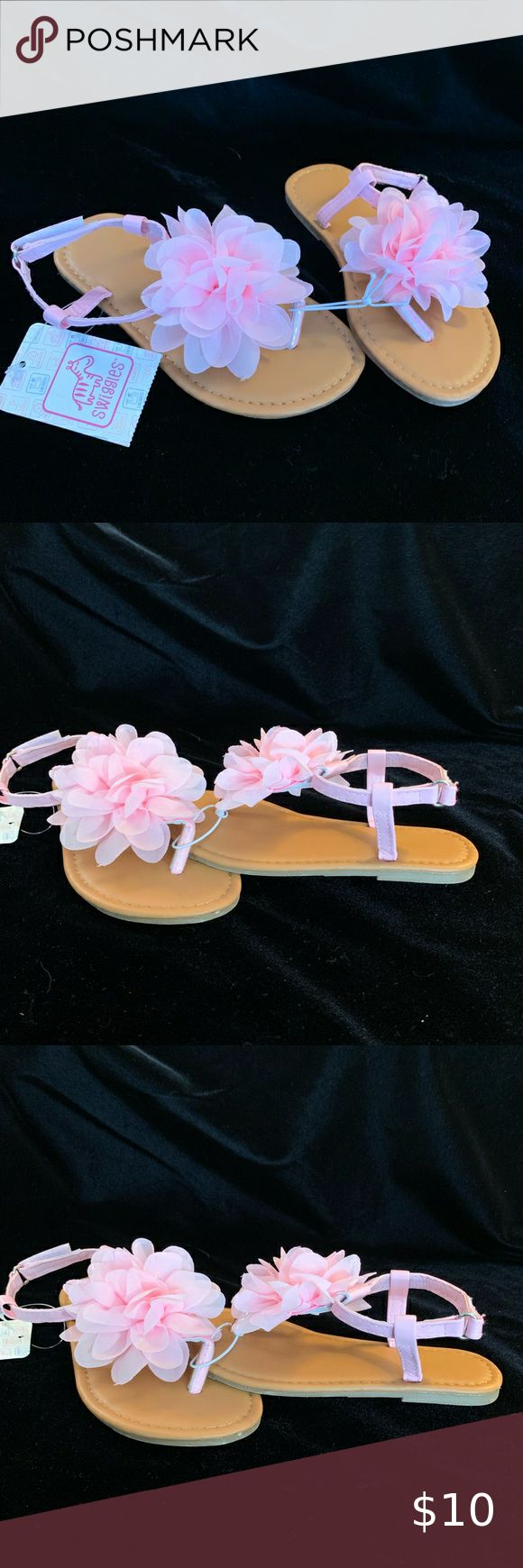 NEW flower sandals (size 7 &9) Girls sandals, pretty and fun flower design, adjustable Velcro closure, non slip sole, so super cute. NEW with tags and in excellent condition. Swiggles Shoes Sandals & Flip Flops Flower Sandals, New Flower, Girls Sandals, Sandals Flip Flops, Flip Flop Sandals, Flower Design, Flower Designs, Kids Shoes, Toddler Girl