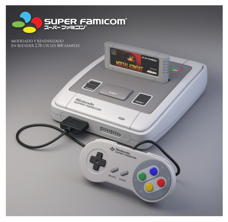 an old nintendo game console and controller with the words super famicom on it