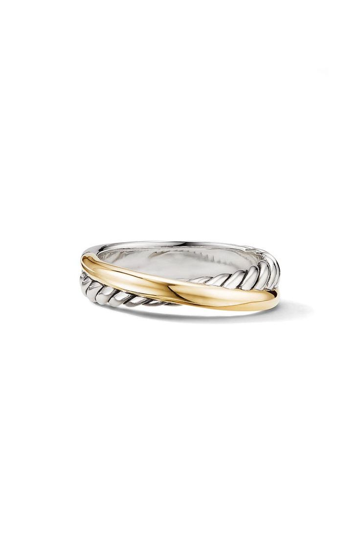 David Yurman Crossover Ring with 18K Yellow Gold | Nordstrom David Yurman Crossover Ring, Jewelry For Wife, Yurman Ring, David Yurman Ring, Crossover Ring, Luxe Jewelry, Rollerball Perfume, David Yurman Jewelry, Classy Jewelry