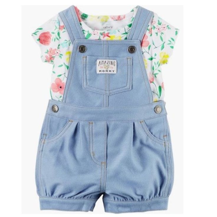 This Is For A Girls A Carter's 2 Pc Overall's Brand New With Tags Size: 24m Shirt Is Short Sleeve Floral Pattern Bow Accent 100% Cotton Shortalls Has Has "Amazing Like My Mommy" On Bib Pocket 2 Front Pockets 57% Cotton 36% Polyester 7% Elastane Kw Nwt 24 M Mo Months 2 Toddler Infants Summer Play Creeper Two Piece 2 Pc Over All's Cute Blue Overalls For Playwear, Cotton Overalls For Playdate In Spring, Cute Spring Overalls For Playdate, Cute Overalls For Spring Playdate, Cute Overalls For Playdate In Spring, Cute Shortalls With Pockets For Playtime, Cute Bib Front Shortalls For Spring, Cute Spring Shortalls With Bib Front, Blue Shortalls For Spring Playtime