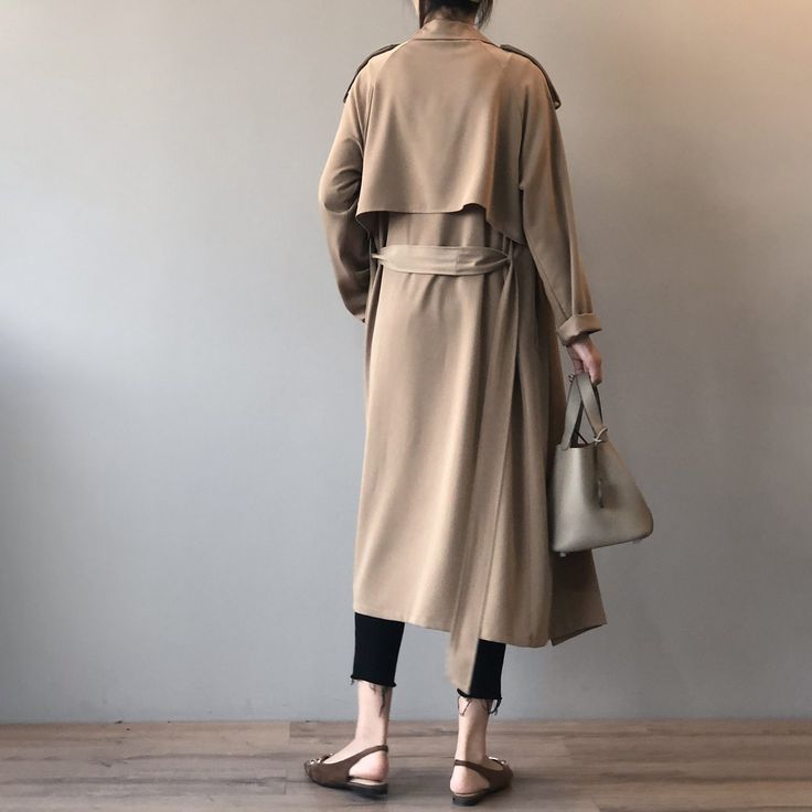 F00077572-103 Long Black Trench Coat, Stylish Winter Coats, Khaki Coat, Khaki Trench, Khaki Trench Coat, Beige Trench Coat, Long Overcoat, Long Trench, Long Trench Coat