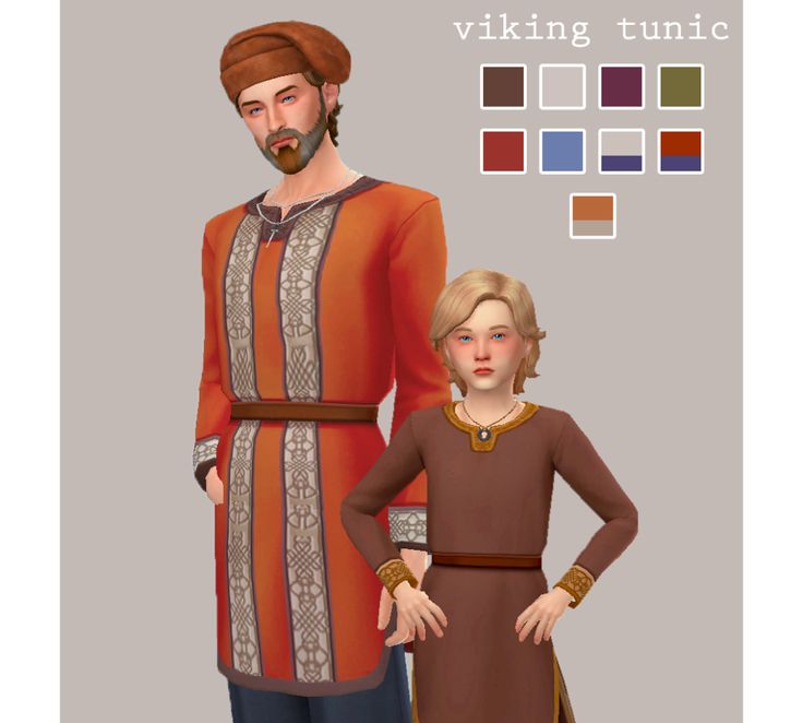 an image of a man and woman dressed in medieval clothing for the game viking tunic