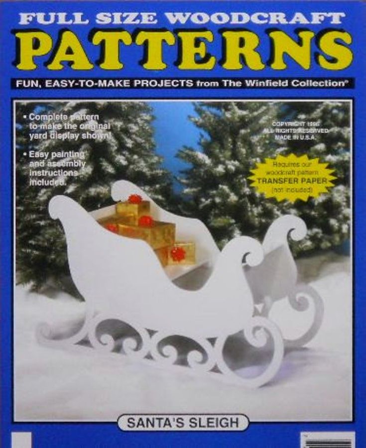 the front cover of a magazine with an image of a sleigh