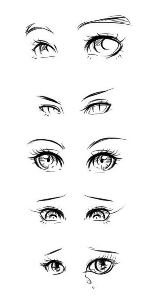 the different types of eyes are shown in black and white