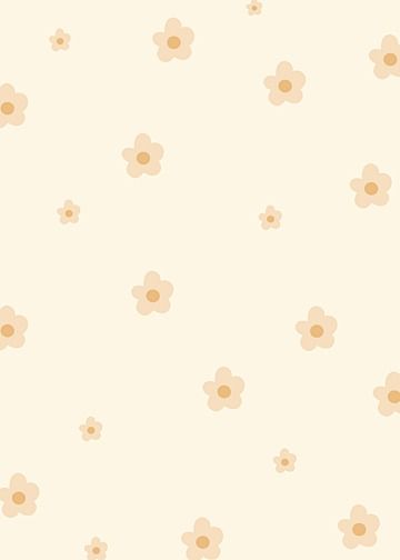 an image of a flower pattern on a white wallpaper with brown dots and circles