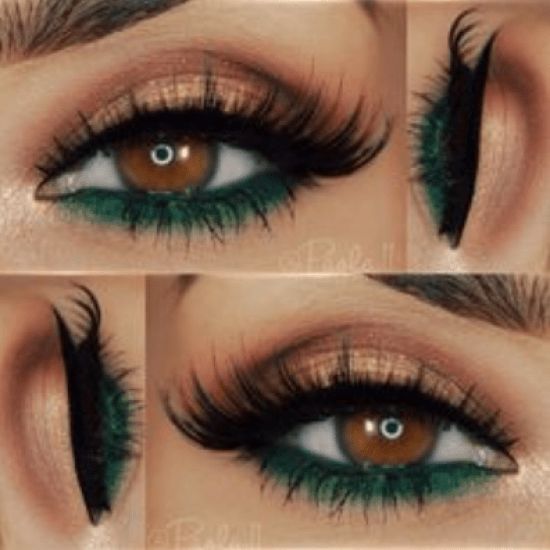 Mauve Makeup, Make Up Kits, Brown Eyes Pop, Makeup Hacks Videos, Green Eyeliner, Bold Eye Makeup, Green Makeup, Unique Makeup, Makijaż Smokey Eye